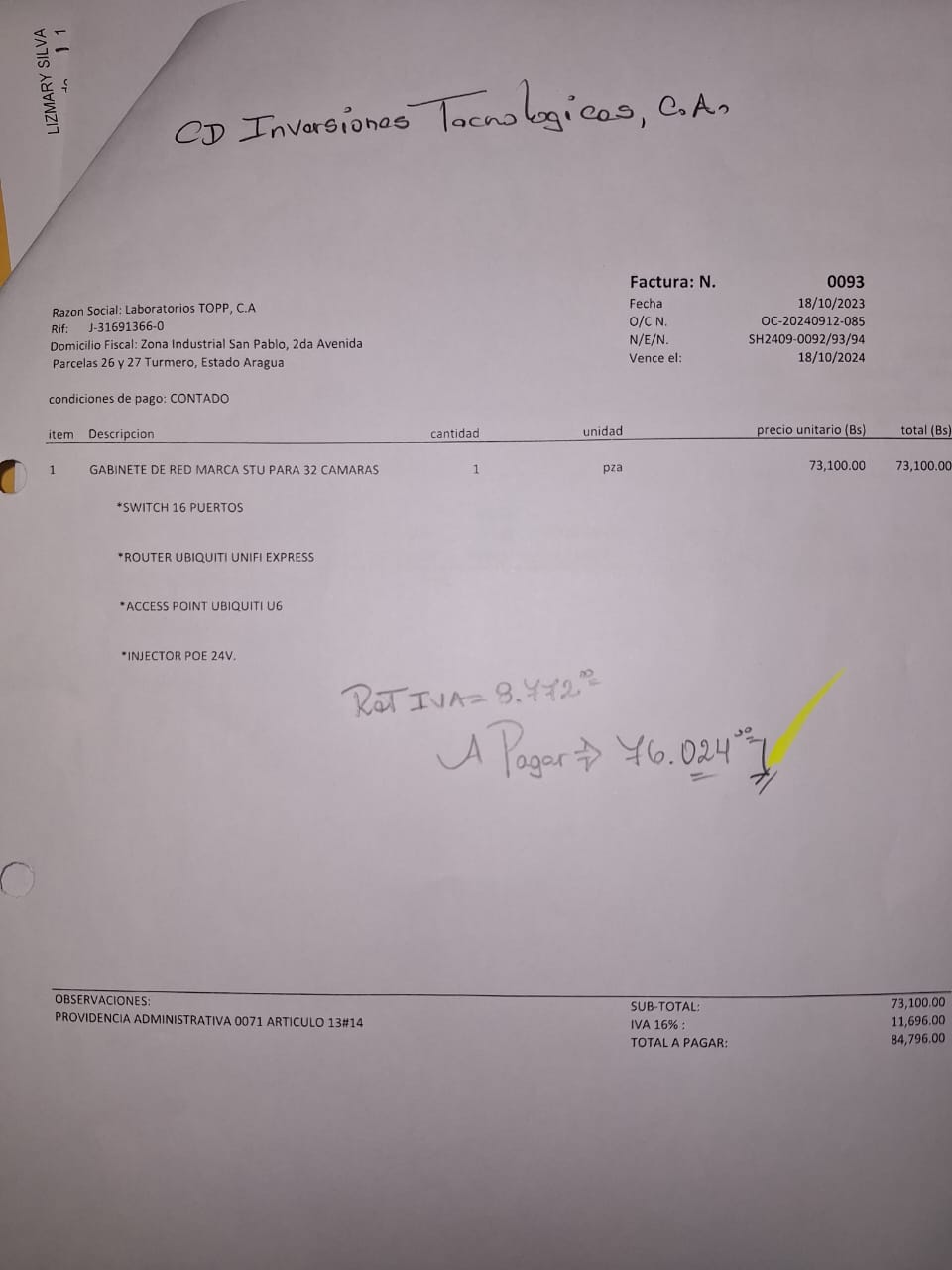 Central Operativa de Networking, Enlace de Cámaras y Telecomunicaciones